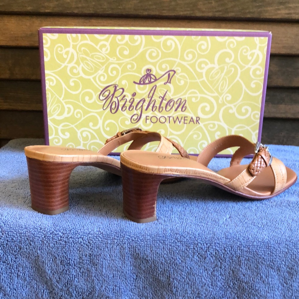Brighton Tan Heeled Sandals - Picture 2 of 5